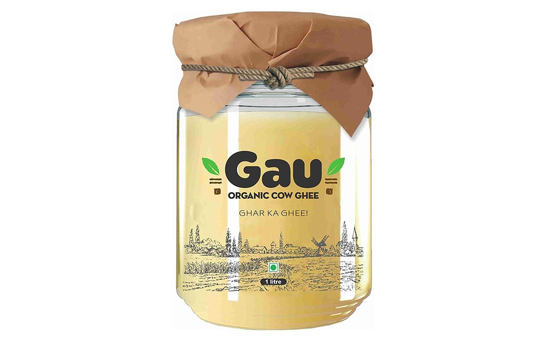 Gau Organic Cow Ghee    Glass Jar  1 litre